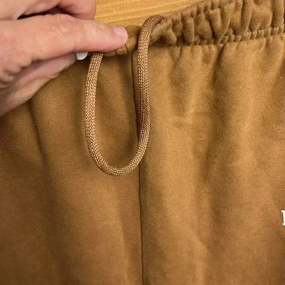 Ferme’ sweatpants women’s Md pockets‎ drawstring thick soft camel loungewear Y2K - Picture 8 of 10